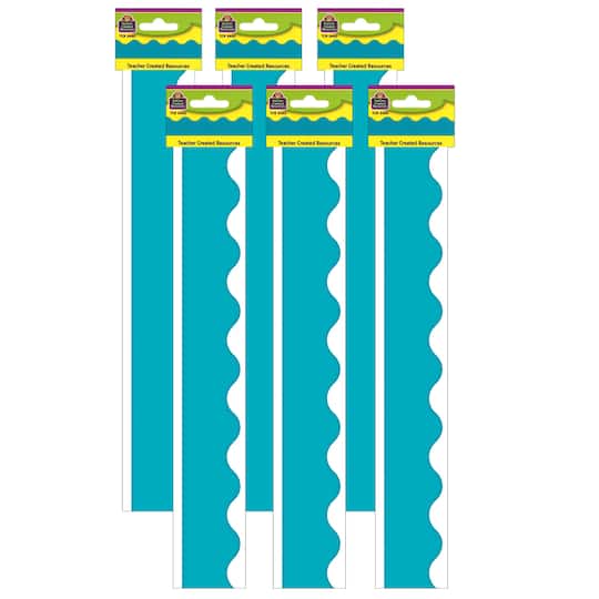Teacher Created Resources® Teal Solid Scalloped Border Trim, 210ft.